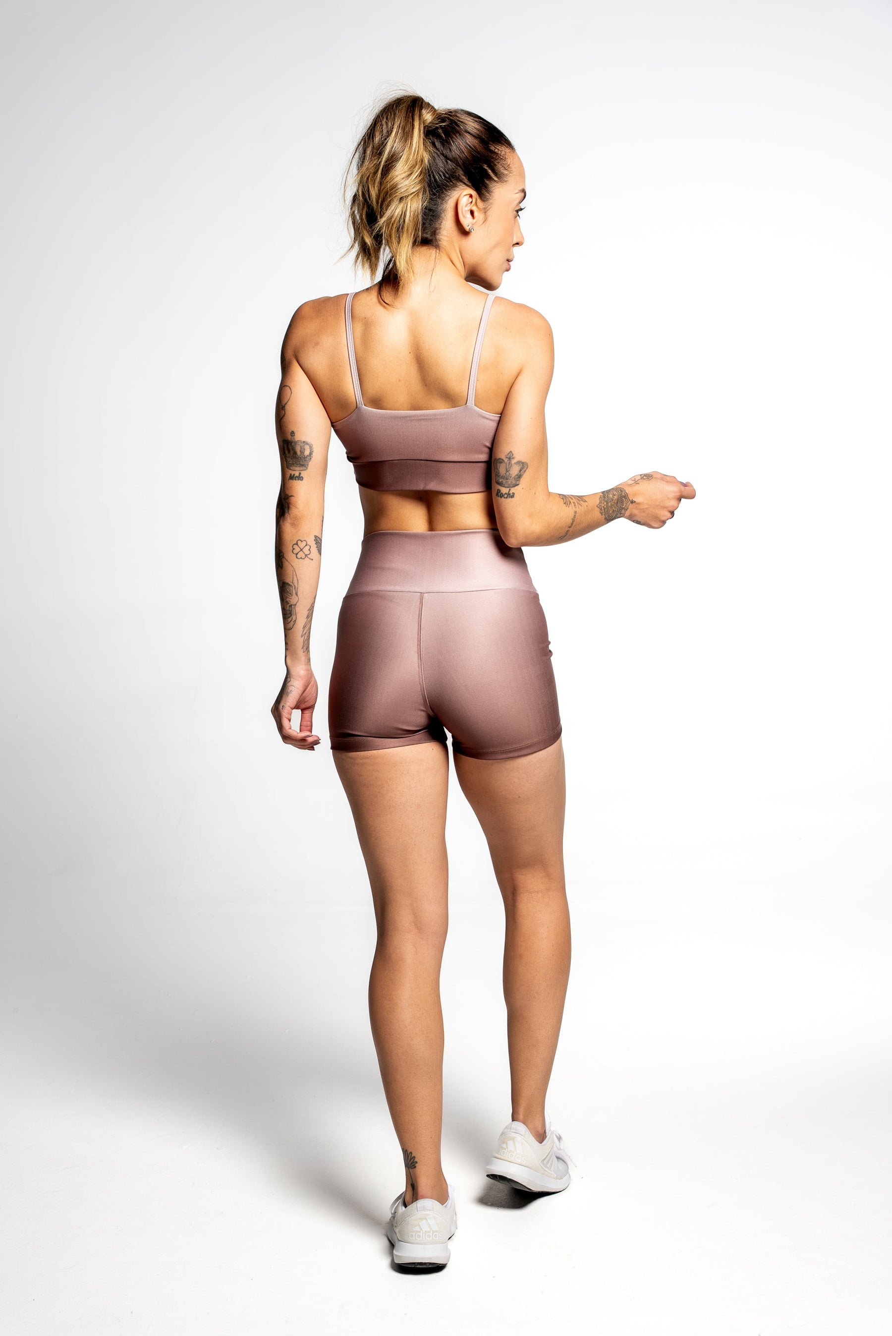 Shorts Curto Gradient Coffee