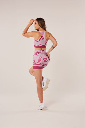 Bermuda Camuflada Mescla Rosa