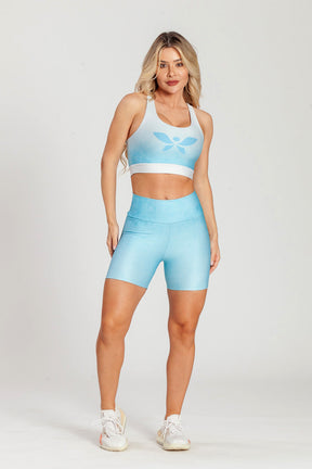 Bermuda Divina Degradê Azul Claro