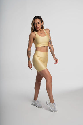 Bermuda Estampa Lisa Amarelo