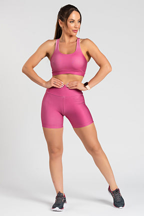 Bermuda Estampa Lisa Marsala