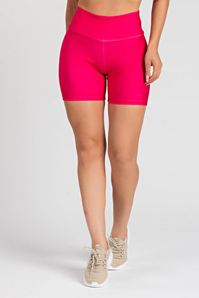 Bermuda Estampa Lisa Rosa Neon