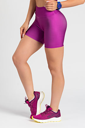 Bermuda Estampa Lisa Violeta