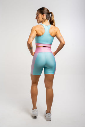 Bermuda Estampa Localizada Listra Rosa