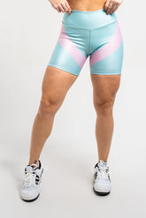 Bermuda Estampa Verde Água Poá Rosa