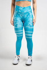 Legging Camuflada Mescla Azul