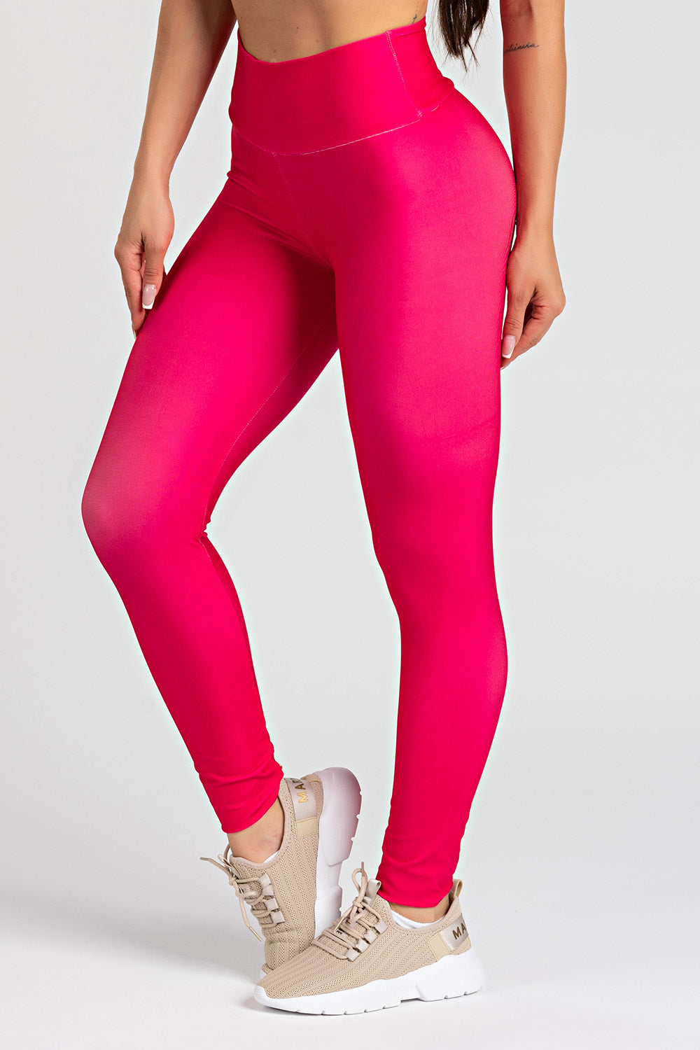 Legging Estampa Lisa Rosa Neon