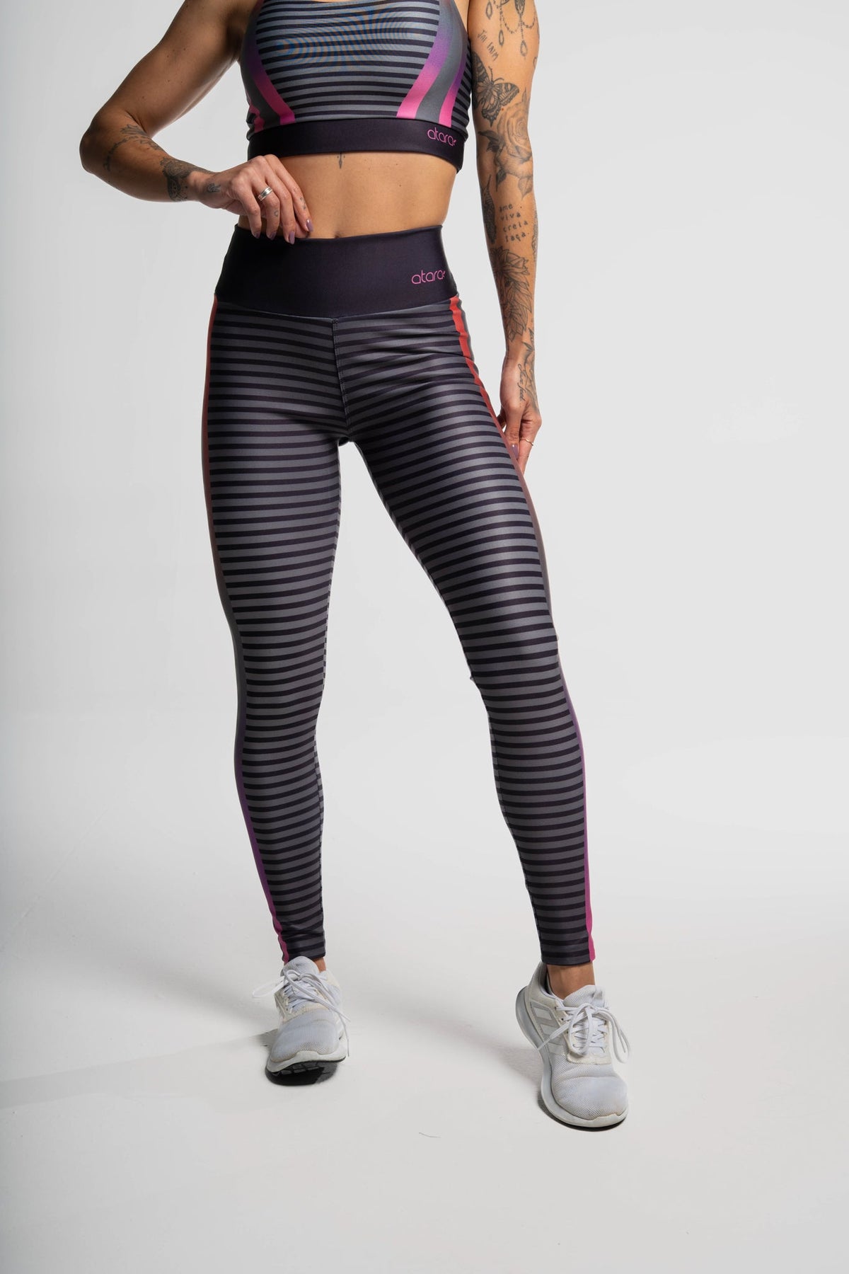 Legging Estampa Localizada Listra Degradê