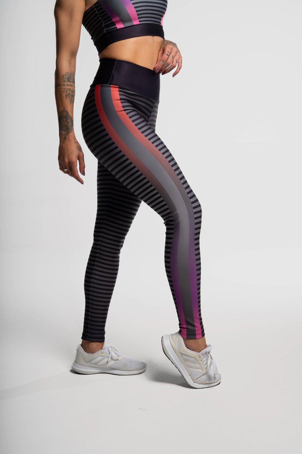 Legging Estampa Localizada Listra Degradê