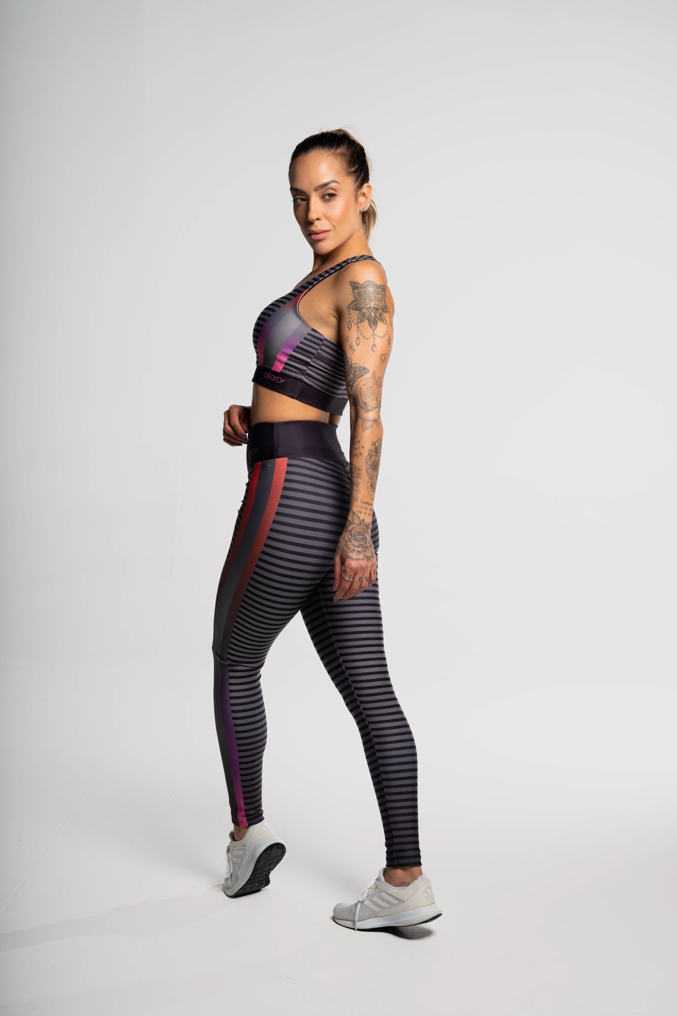Legging Estampa Localizada Listra Degradê