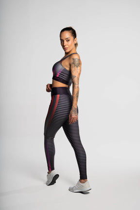 Legging Estampa Localizada Listra Degradê