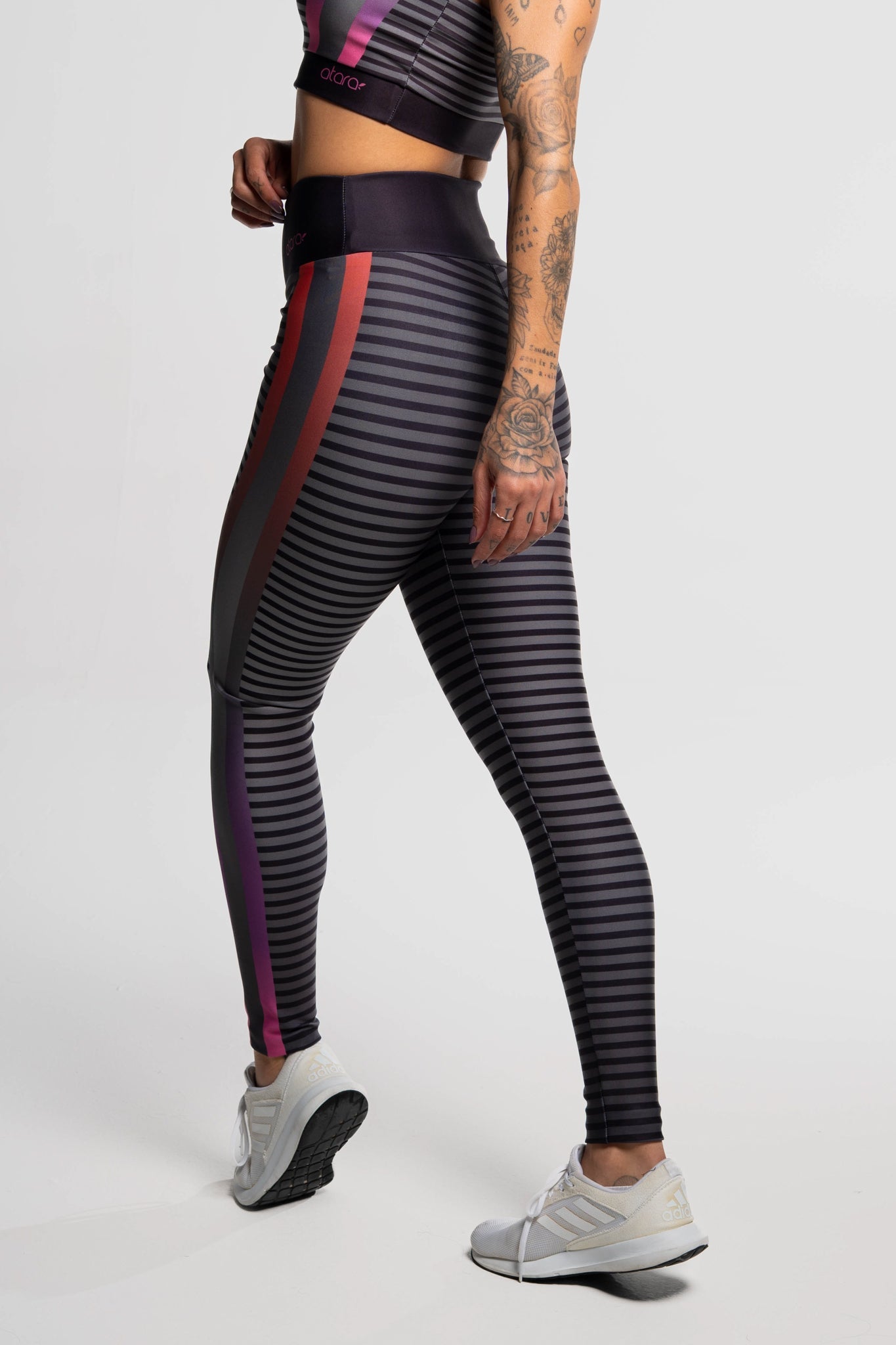 Legging Estampa Localizada Listra Degradê