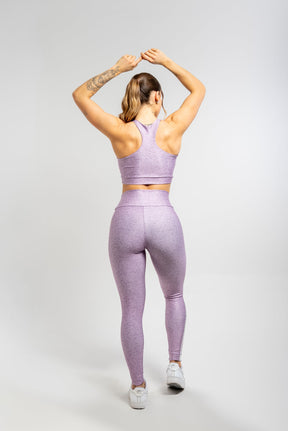 Legging Estampa Localizada Texture Violet