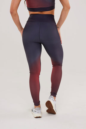 Legging Gradient Black and Red