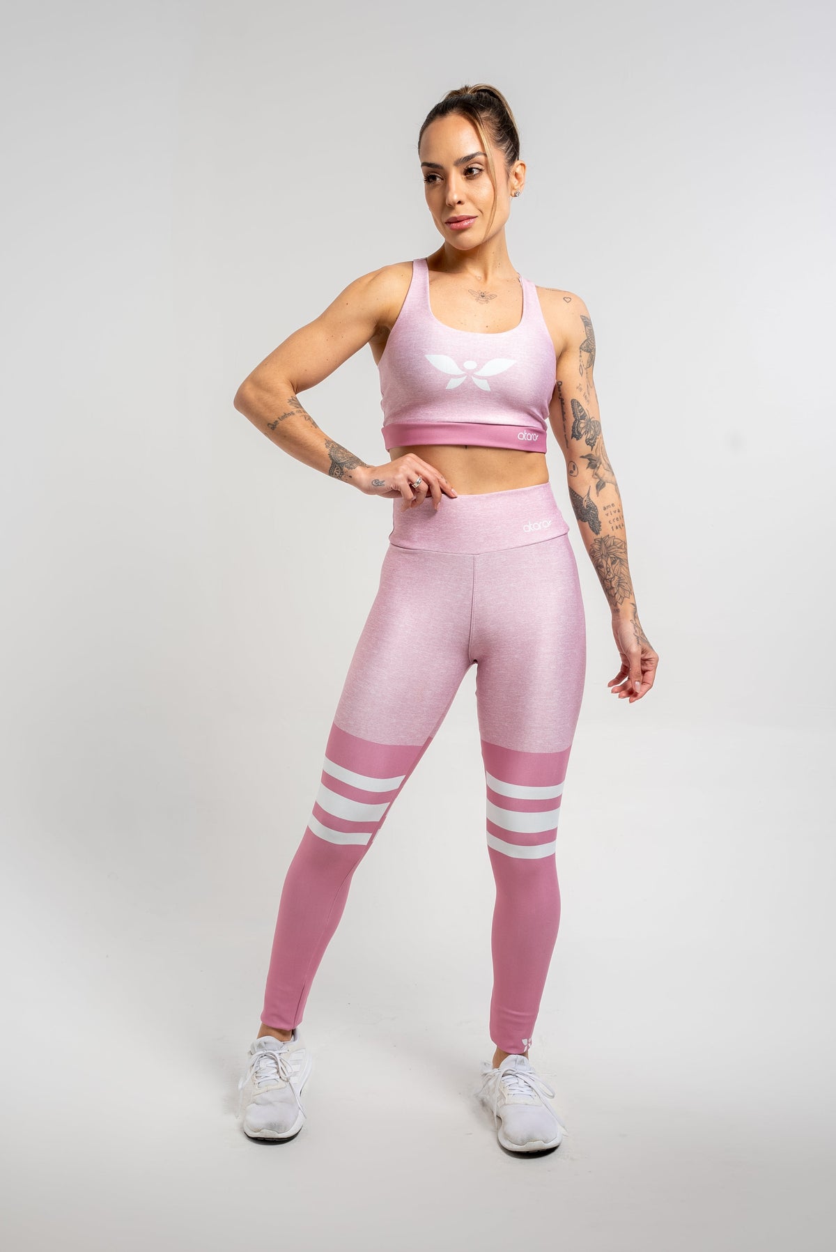 Legging Mesclada Rosa