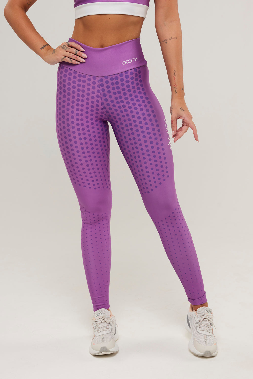 Legging Poá Violeta