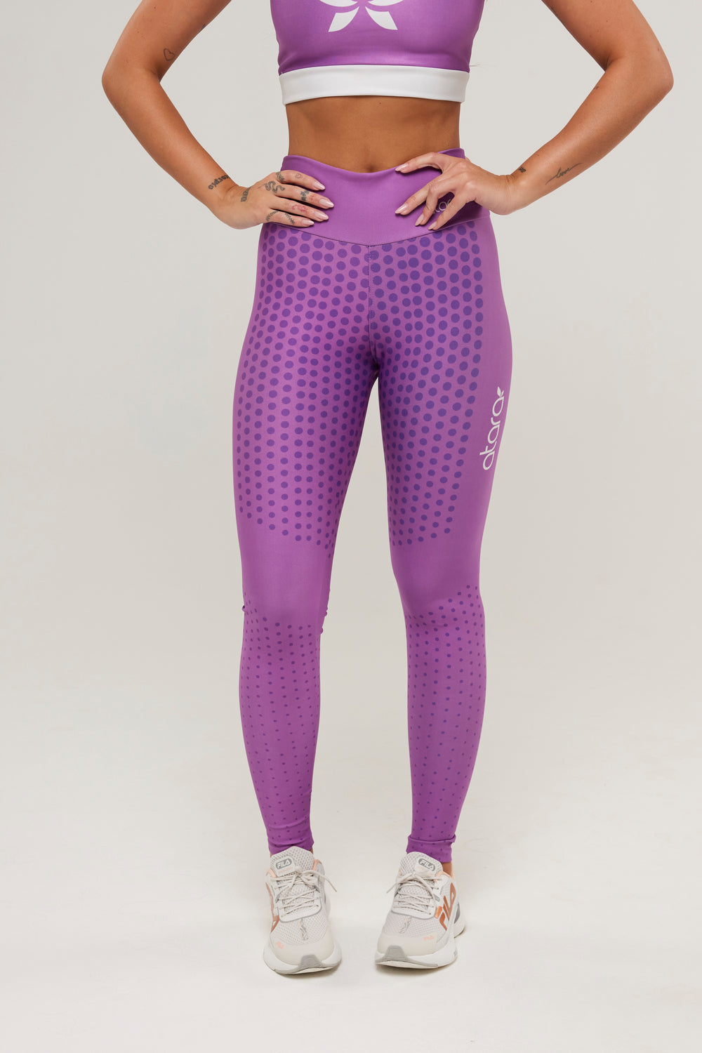 Legging Poá Violeta