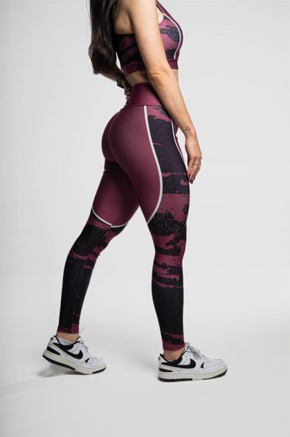 Legging Rajado Marrom