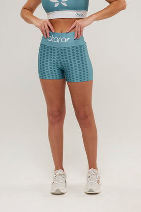 Shorts Curto Poá Verde Escuro