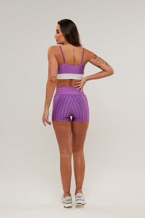 Shorts Curto Poá Violeta