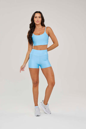 Shorts Liso Azul Bebê