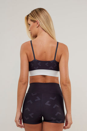 Top Alcinha Geometrico Preto