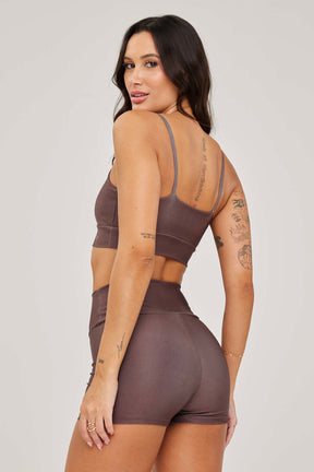 Top Alcinha Lisa Marrom