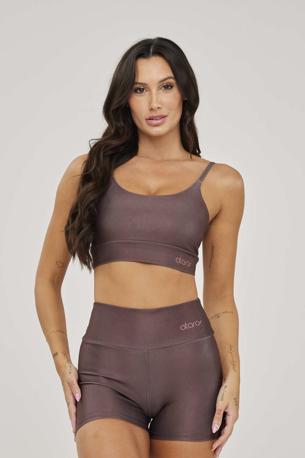 Top Alcinha Lisa Marrom