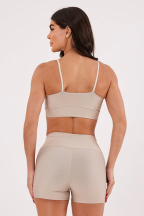 Top Alcinha Liso Areia