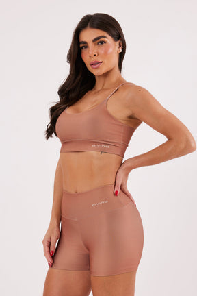 Top Alcinha Liso Caramelo