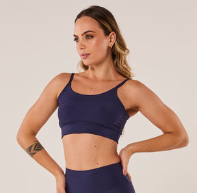 Top Alcinha Marinho Liso Básico