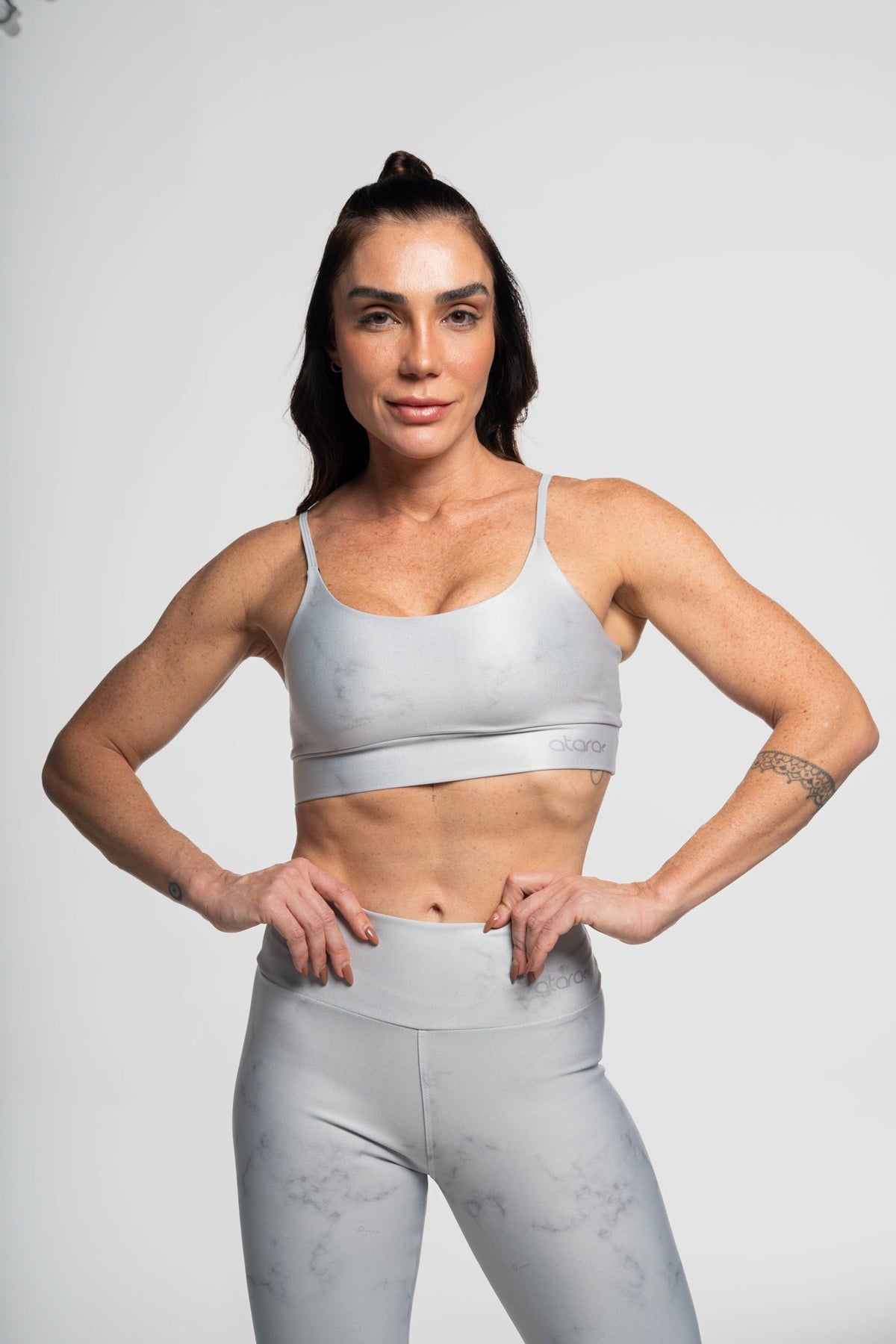 Top Alcinha Mármore Cinza