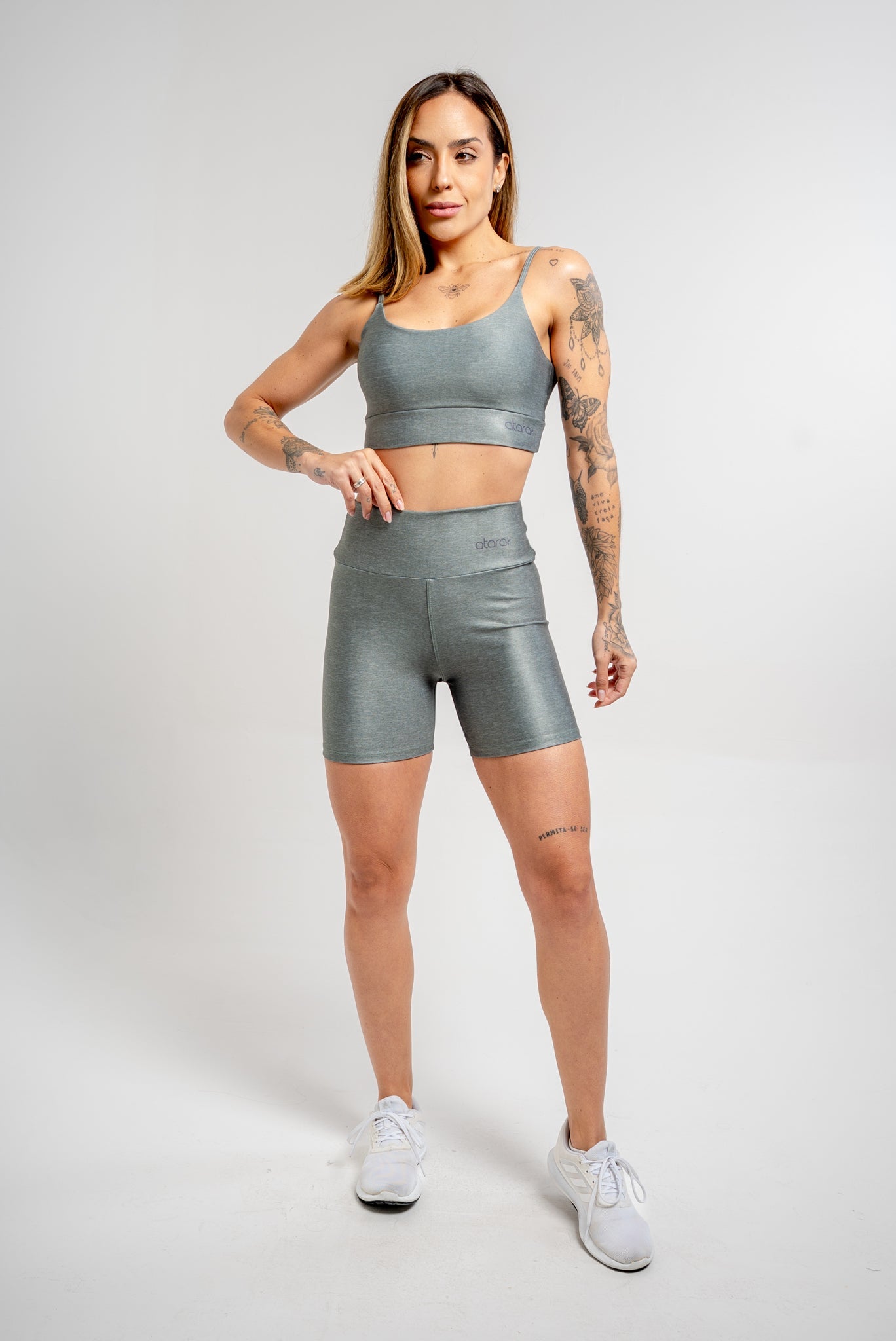 Top Alcinha Mescla Verde Escuro