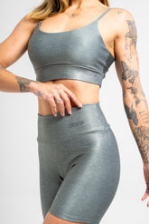 Top Alcinha Mescla Verde Escuro