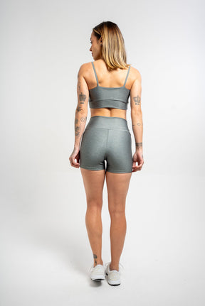 Top Alcinha Mescla Verde Escuro