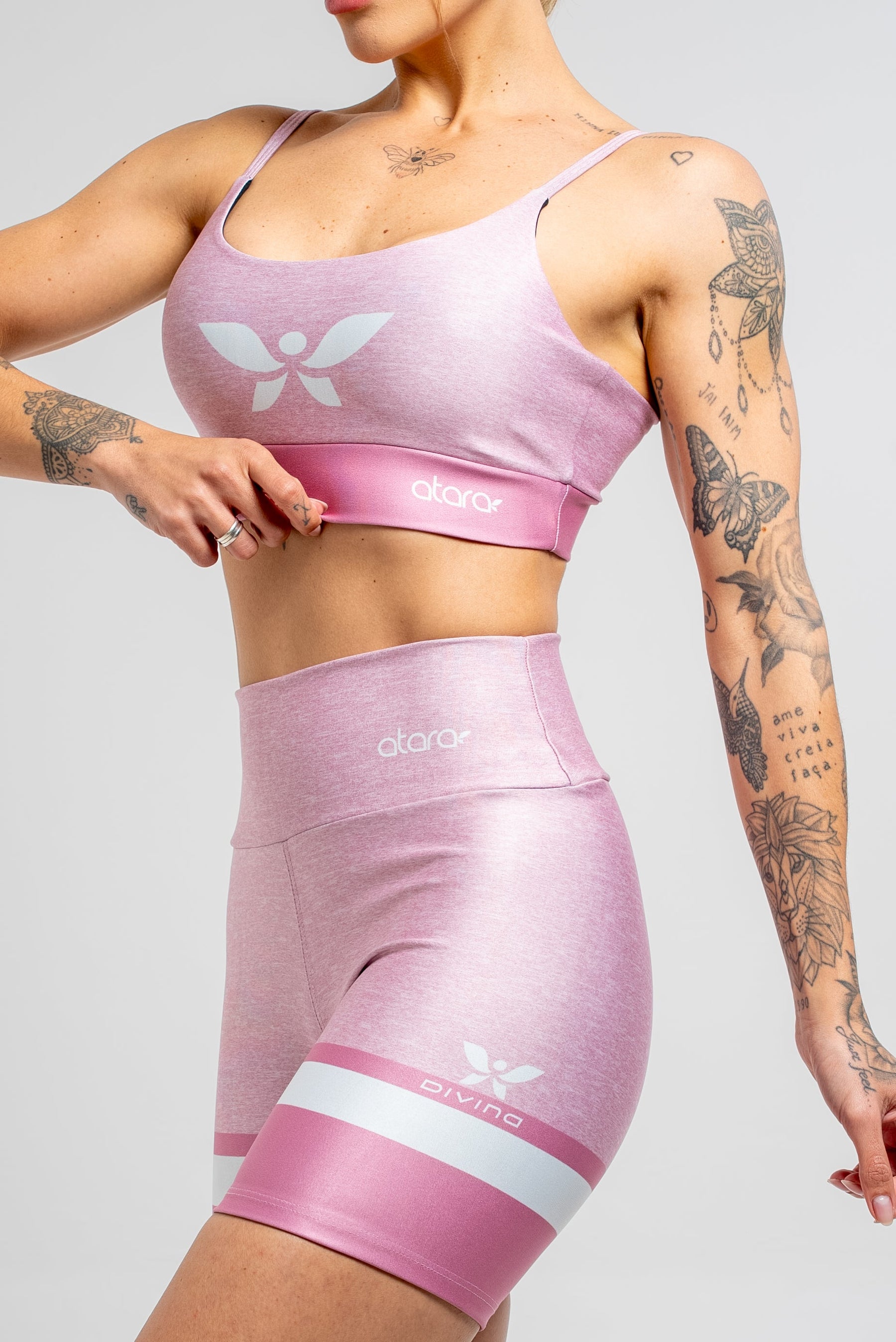 Top Alcinha Mesclado Rosa