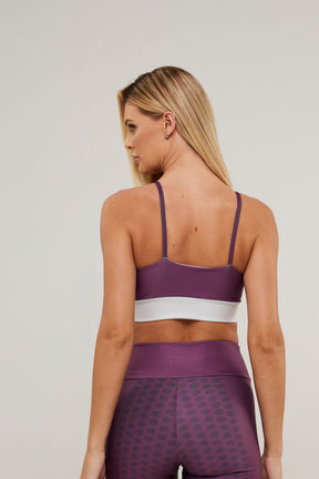 Top Alcinha Poá Vinho