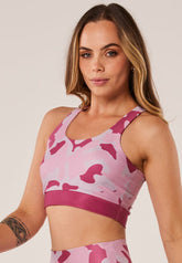 Top Nadador Camuflado Mescla Rosa
