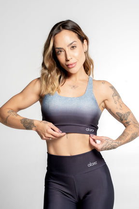 Top Nadador Estampa Immersion Cinza