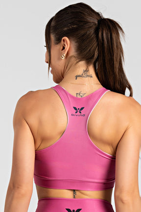 Top Nadador Estampa Lisa Marsala