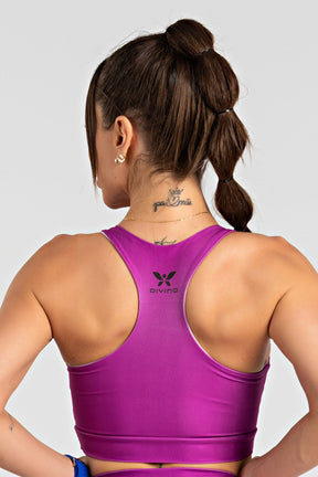 Top Nadador Estampa Lisa Violeta