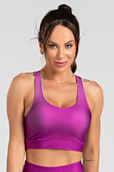 Top Nadador Estampa Lisa Violeta