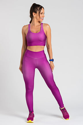 Top Nadador Estampa Lisa Violeta