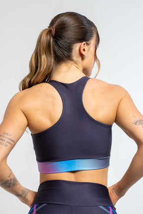 Top Nadador Estampa Localizada Aurora Boreal