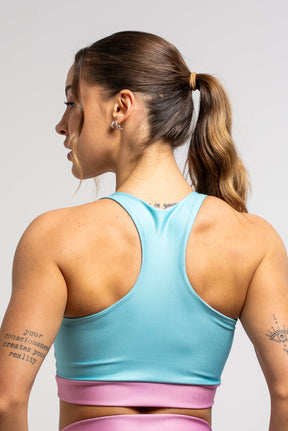 Top Nadador Estampa Localizada Listra Rosa