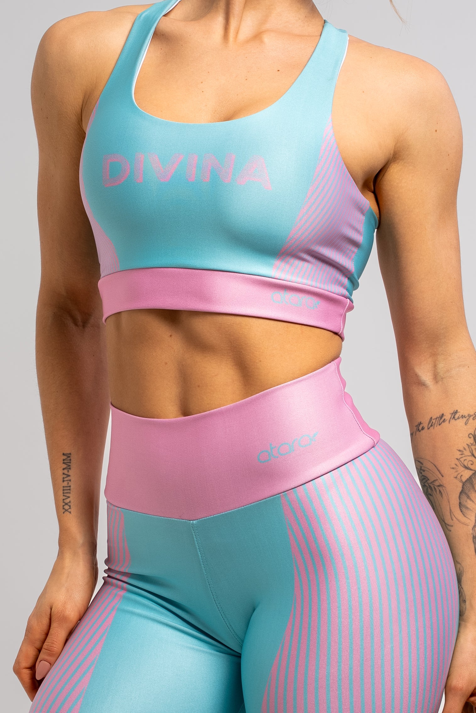 Top Nadador Estampa Localizada Listra Rosa