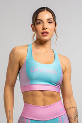 Top Nadador Estampa Localizada Listra Rosa