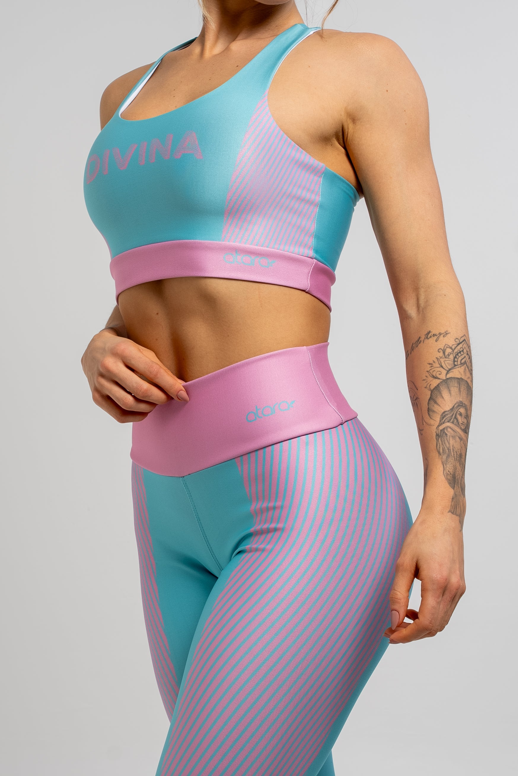 Top Nadador Estampa Localizada Listra Rosa