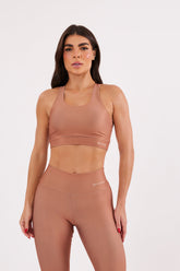 Top Nadador Liso Caramelo