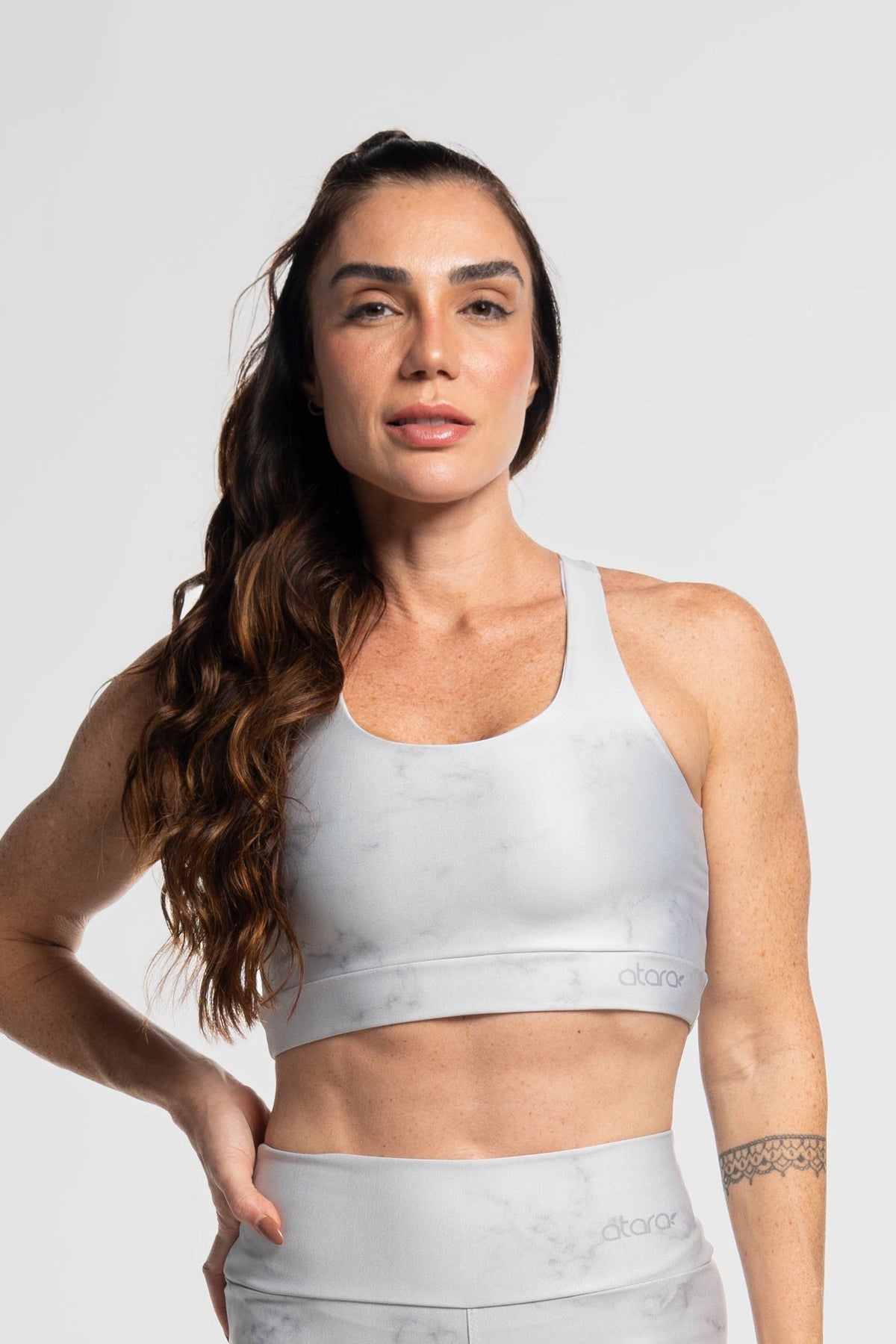 Top Nadador Mármore Cinza